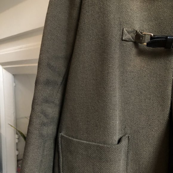 MAJE Raccoon Fur TRimmed Wool Coat Jacket - Picture 6 of 6